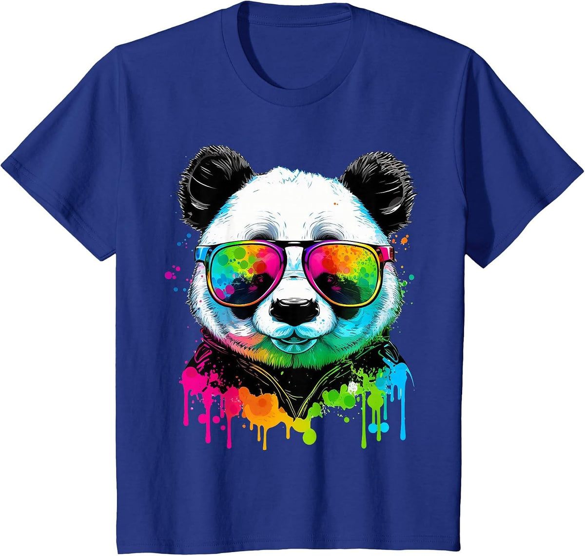 Cute Panda Lover Animal on Panda T-Shirt - Royal Blue