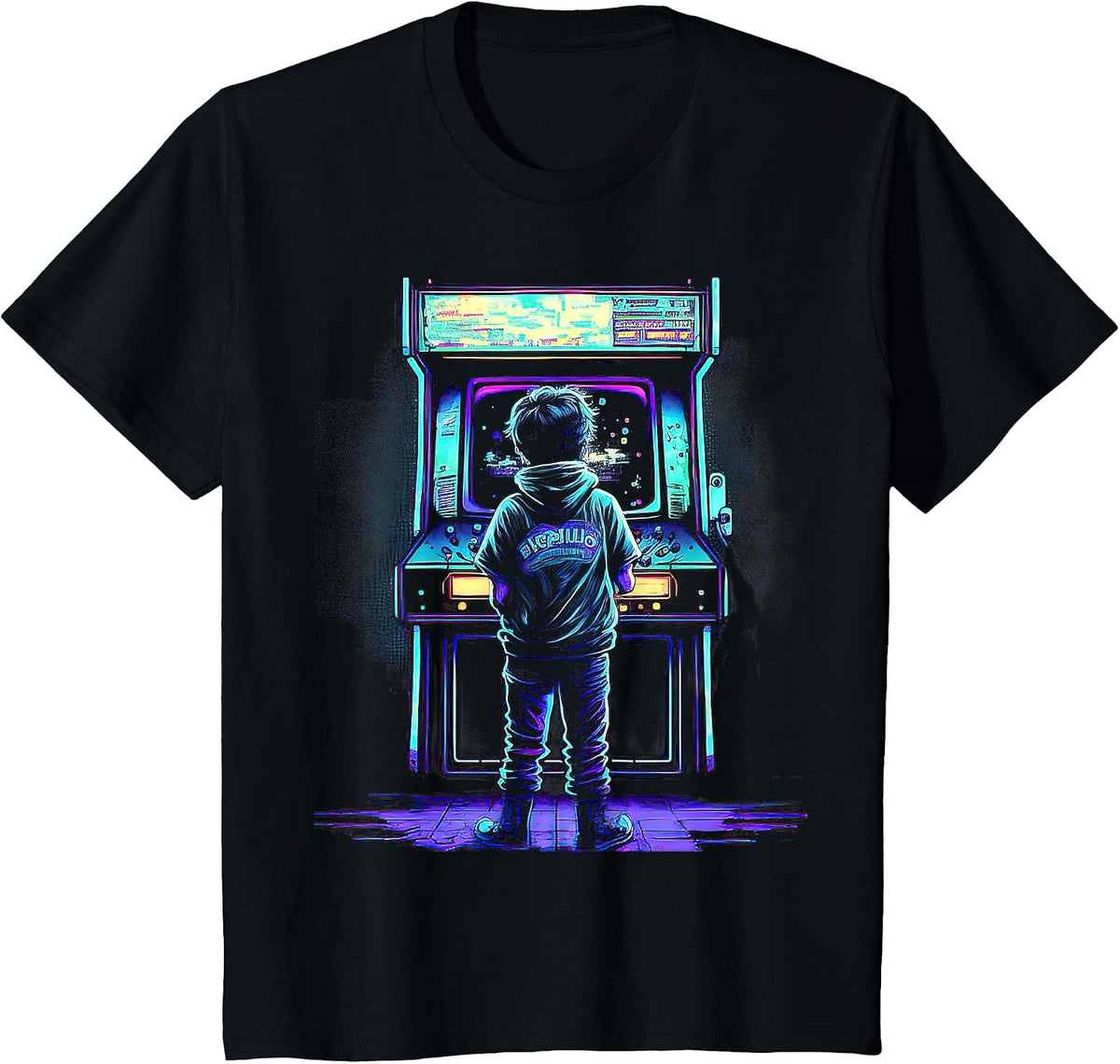 80s Video Game Vintage Retro Arcade T-Shirt - Black
