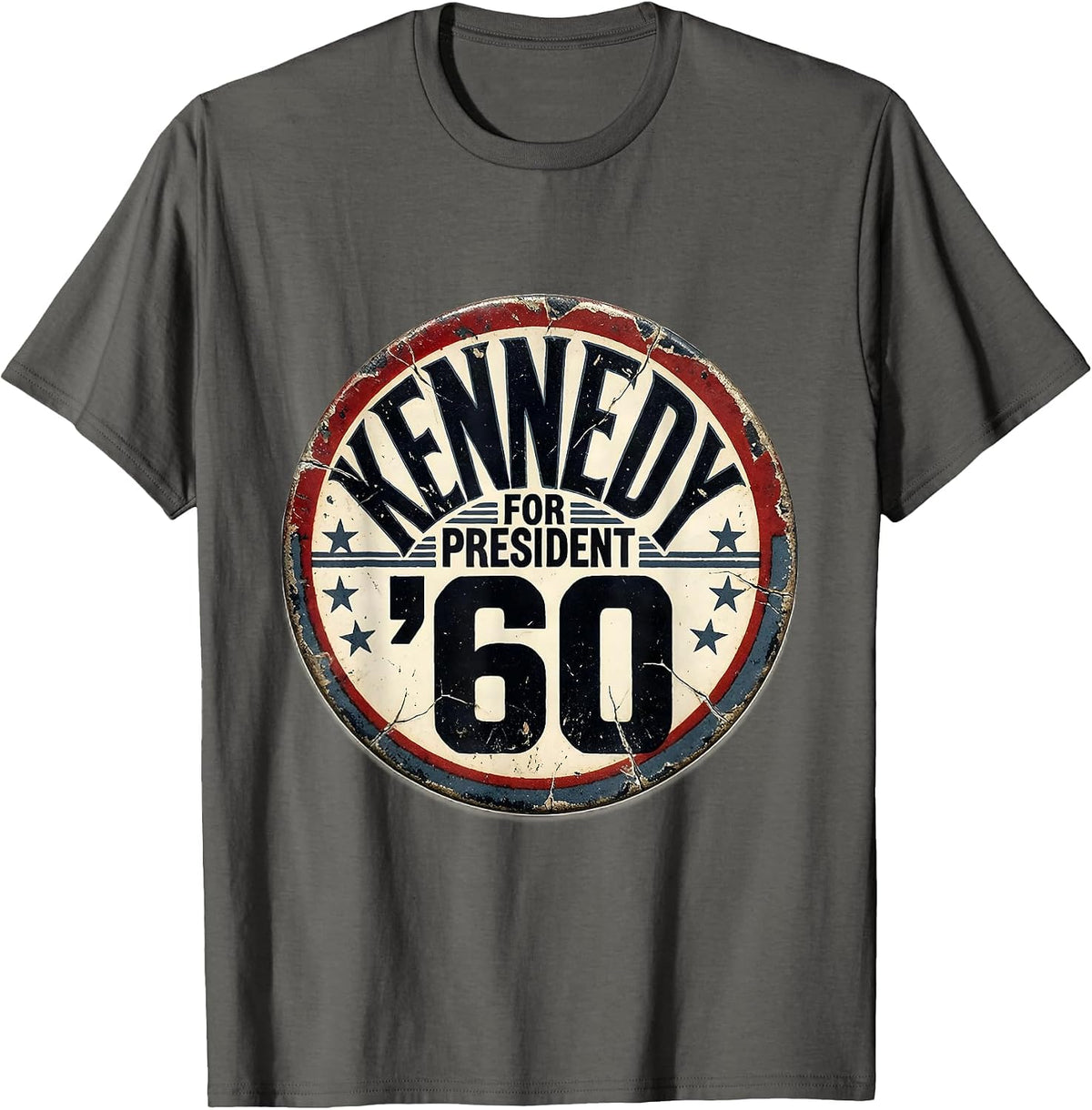 Men's Kennedy for President '60 Distressed Political History T-Shirt - Asphalt Grey