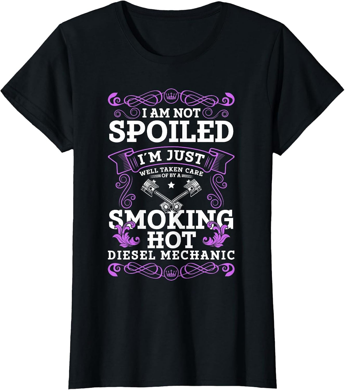 Diesel Mechanic Girlfriend Diesel Mechanic Woman T-Shirt - Black