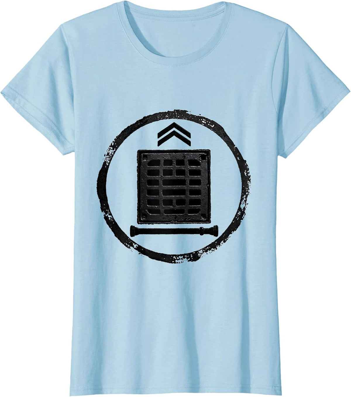 Sealed Plumber Badge Funny Pipefitter Occupational Humor T-Shirt - Baby Blue