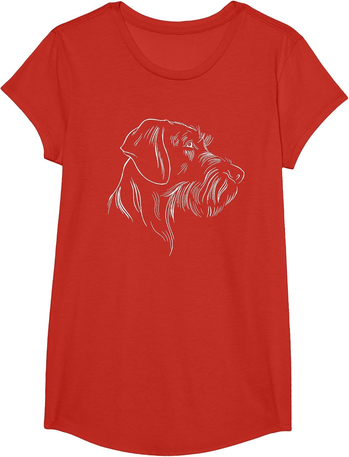German Wire Hair German Wirehaired Dog T-Shirt - Girls Red