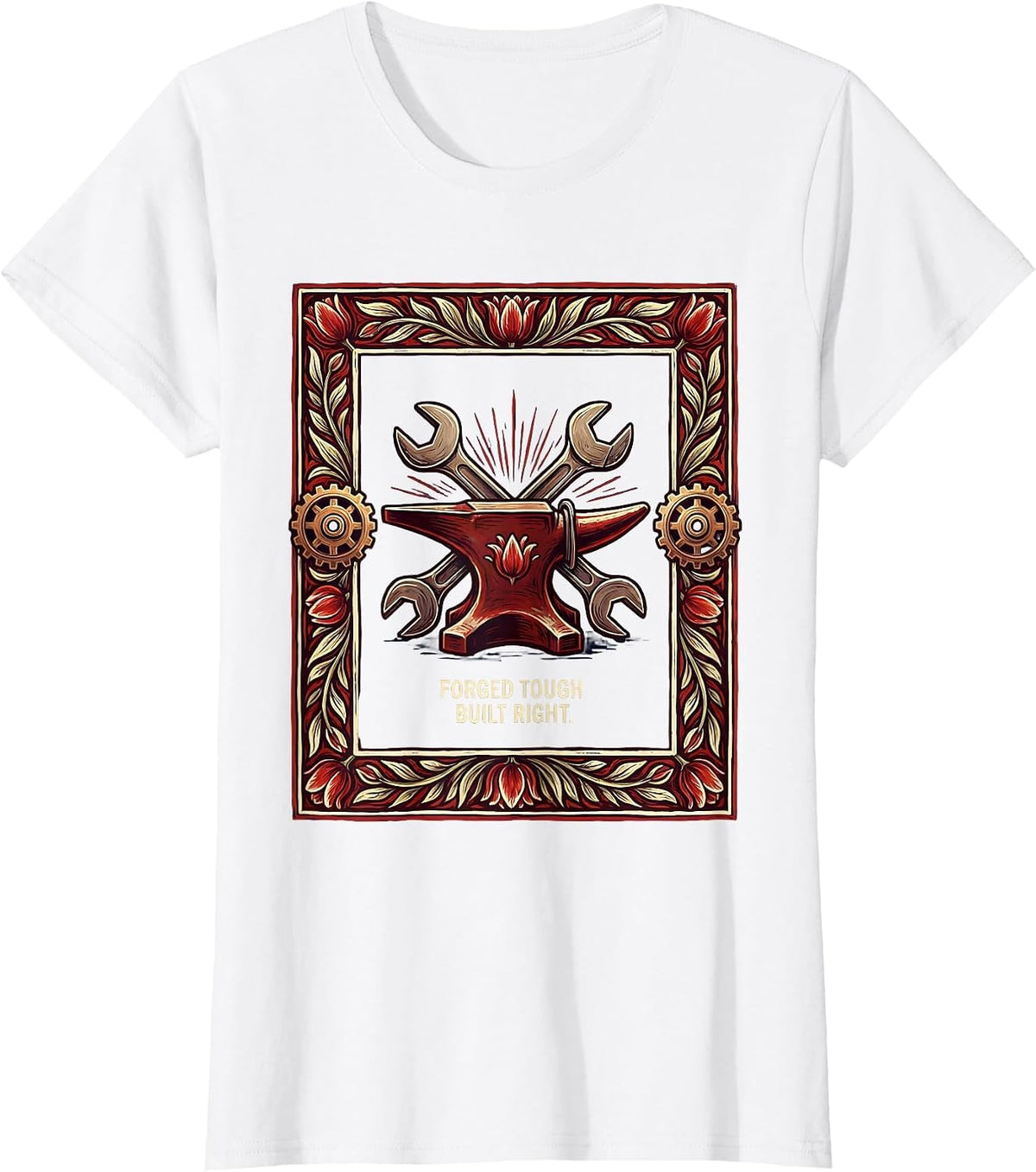 Valley Forge Automotive Forged Tough Built Right T-Shirt - White