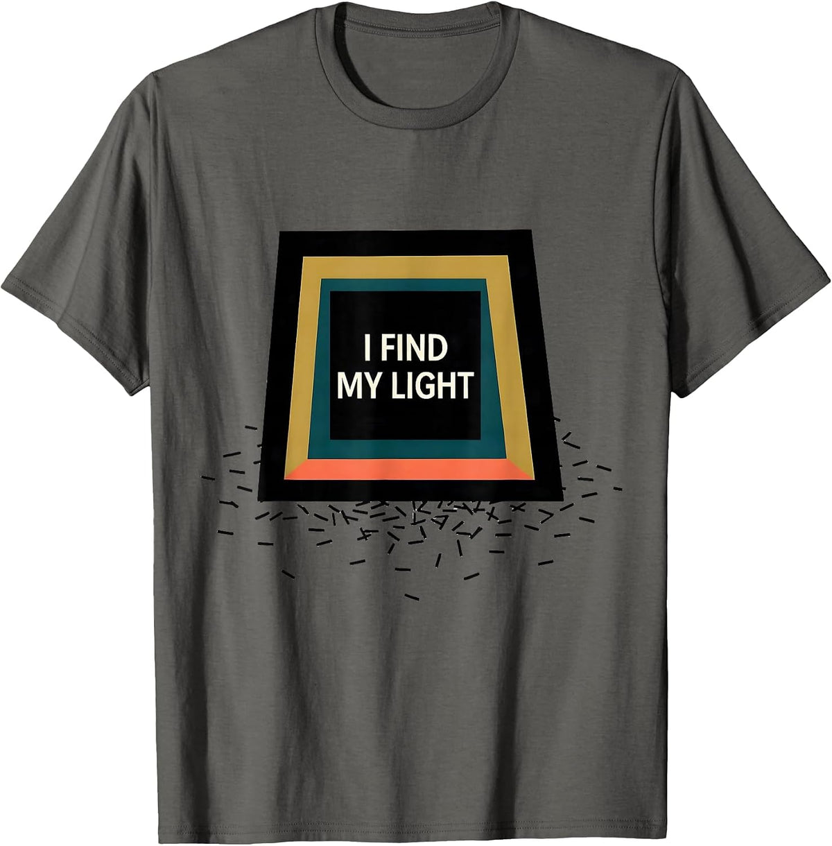 I Find My Light Editorial Conceptual Theater Kid Musical T-Shirt - Asphalt Grey