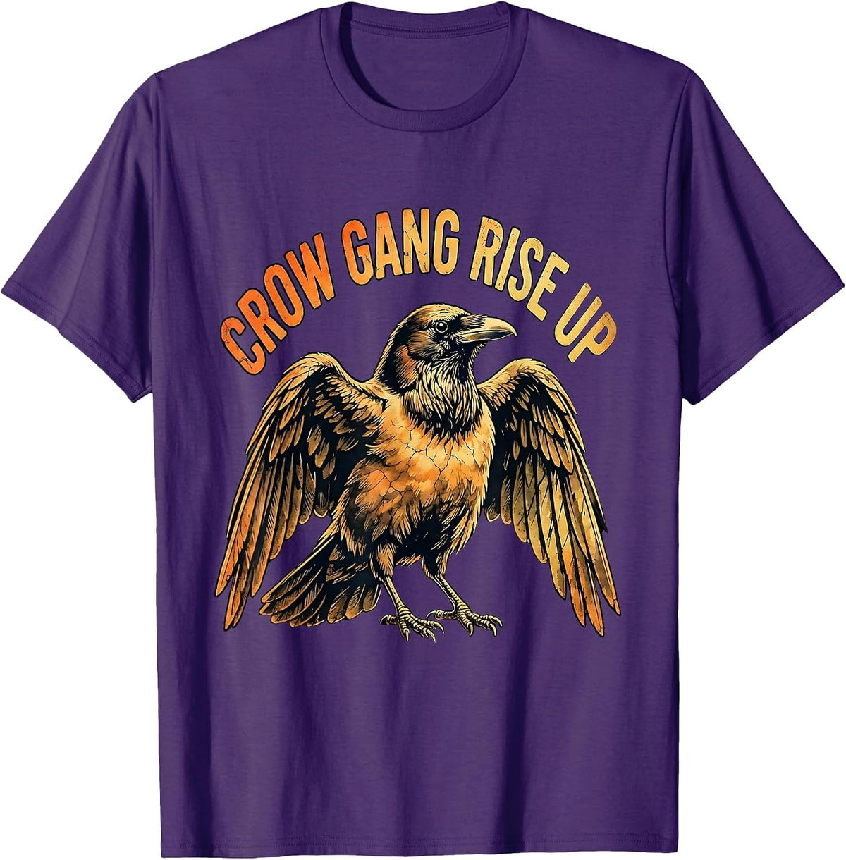 Crow Gang Rise Up F Awk F Crow Design T-Shirt - Purple