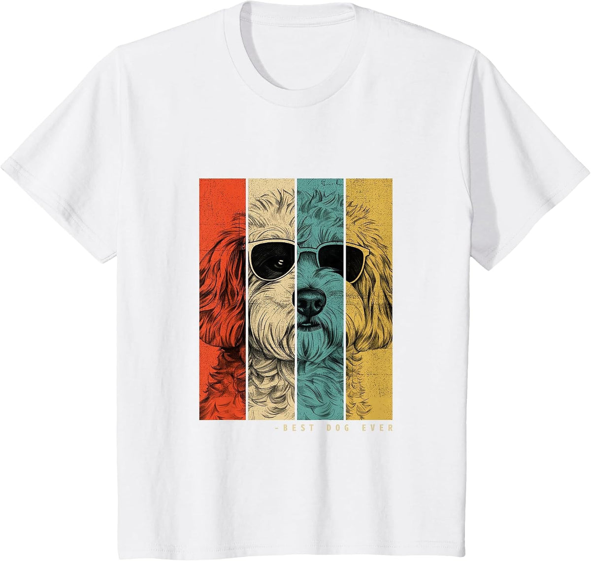 Vintage Cockapoo Dog Mom Dad Kids Men Women T-Shirt - White