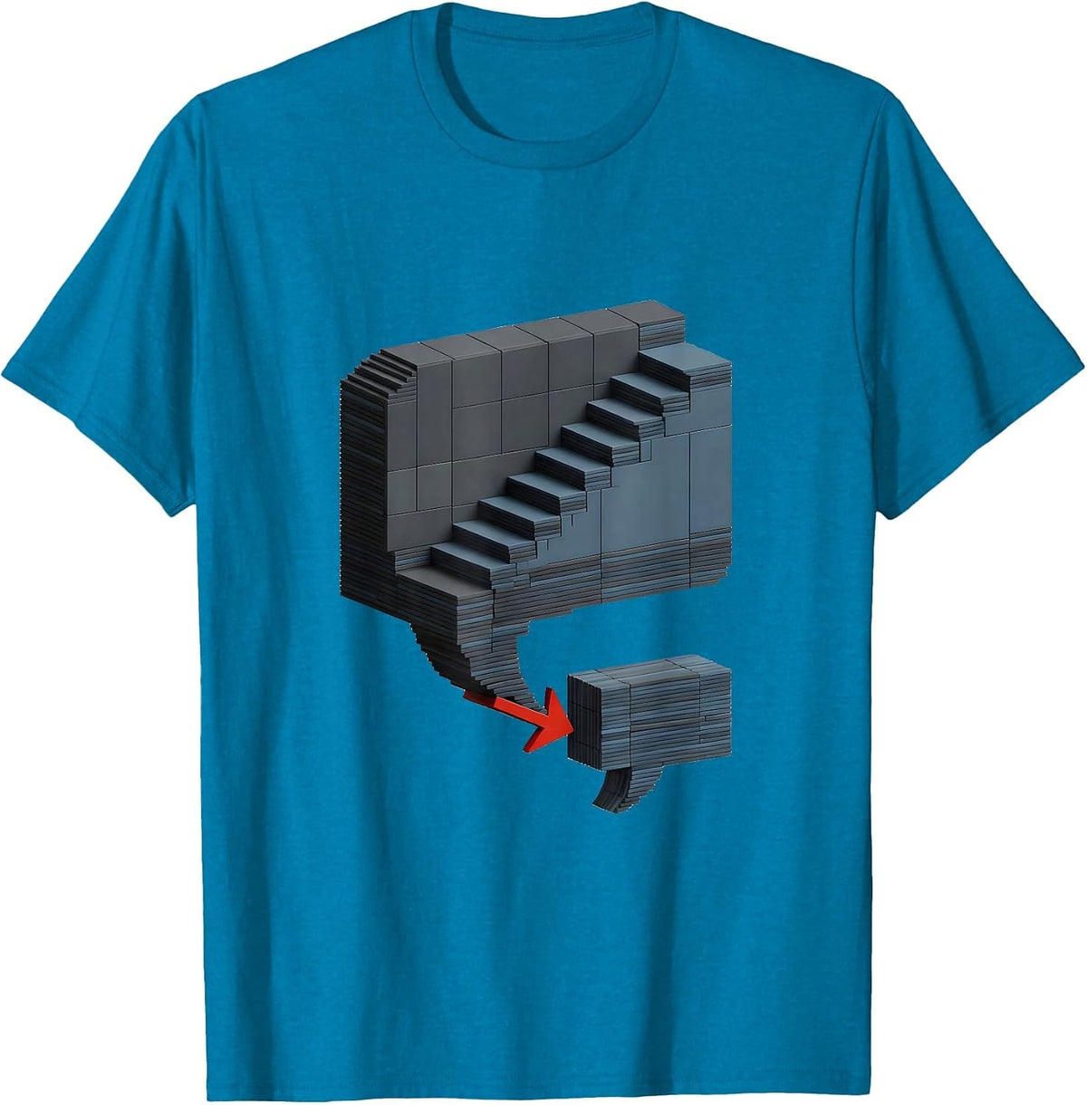 Stepped Speech Bubble AI Humor Tech Meme Enthusiast T-Shirt - Sapphire Blue