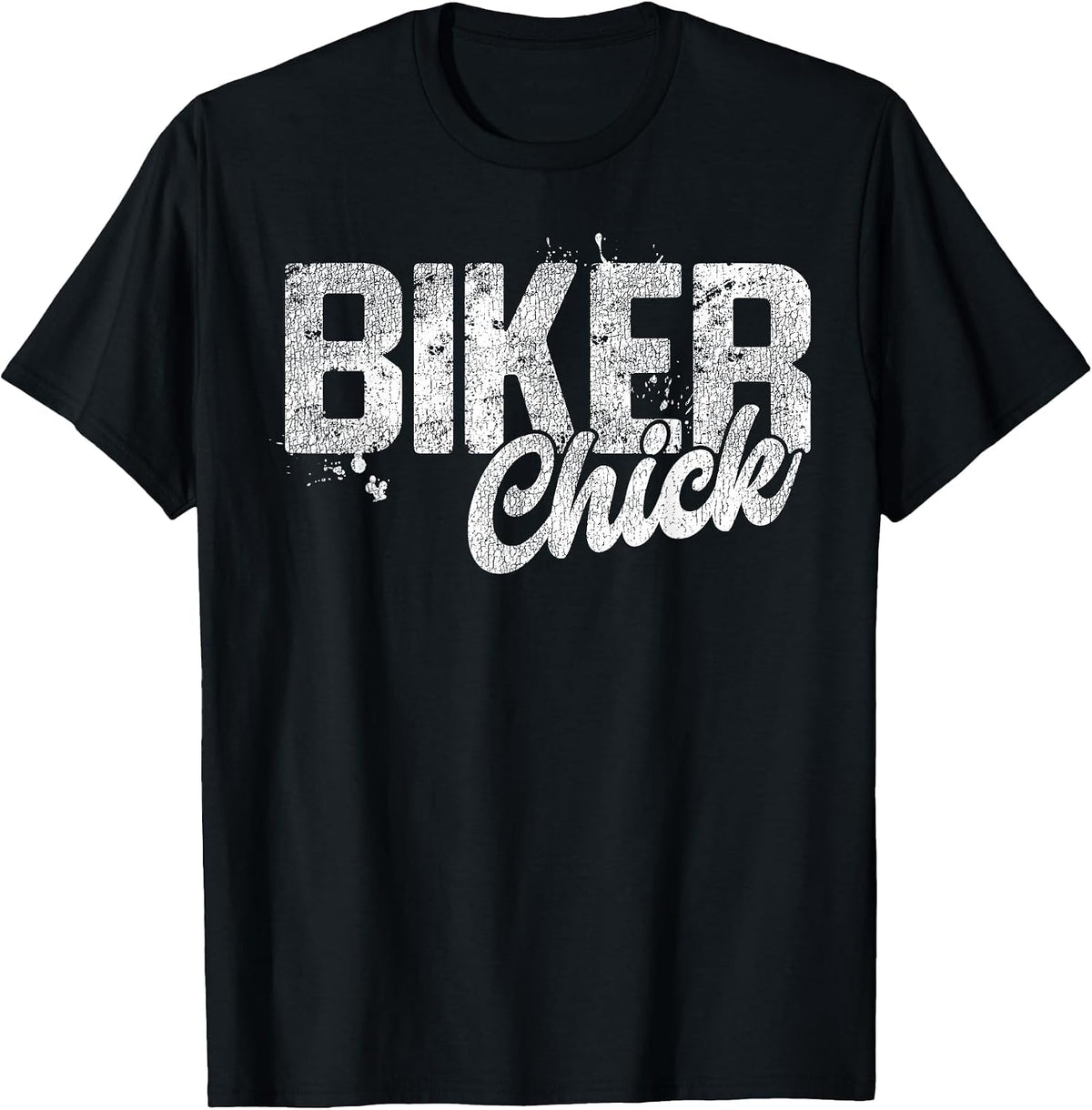 Classic Motorcycle Biker Biker Chick T-Shirt - Black