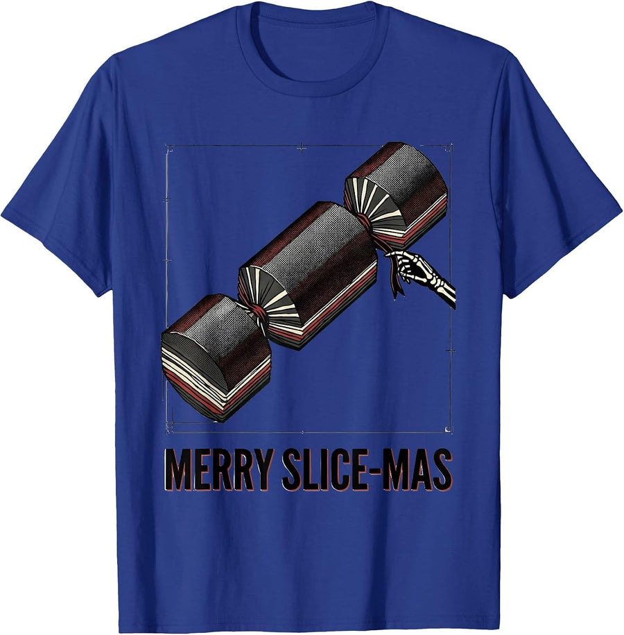 Merry Slice-mas Radiology Tech Christmas CT Scan Humor T-Shirt - Royal Blue