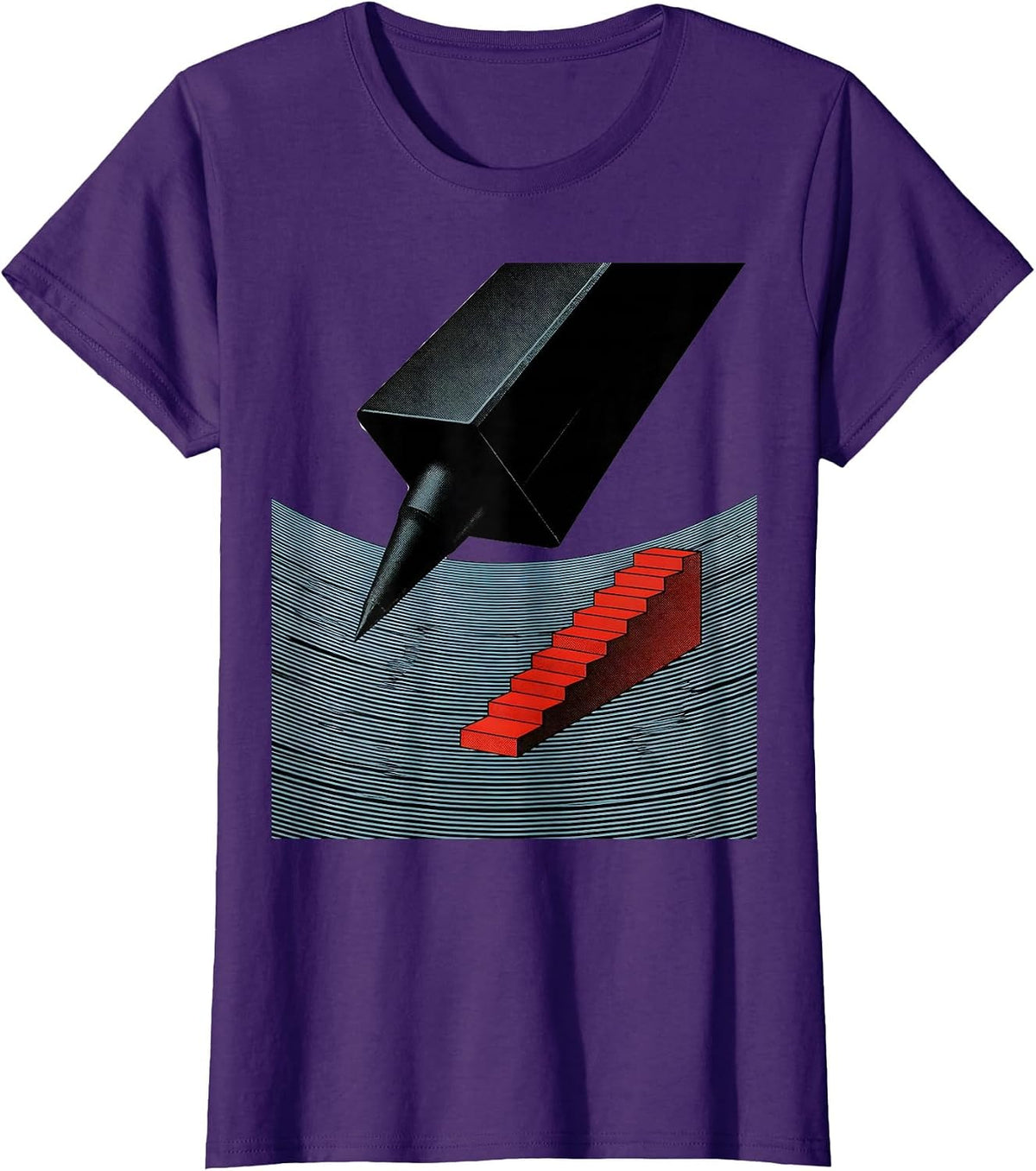 Women's Ultrasound Probe Healthcare Worker Pulse Identity T-Shirt - Purple