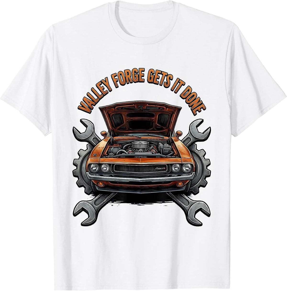 Men's Valley Forge Gets It Done Automotive Design T-Shirt - White
