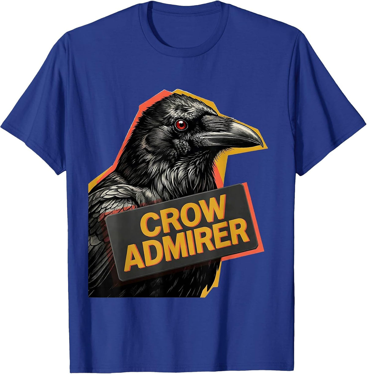 Men's Crow Admirer Gothic Crow Fan Bird Enthusiast Dark Humor T-Shirt - Royal Blue