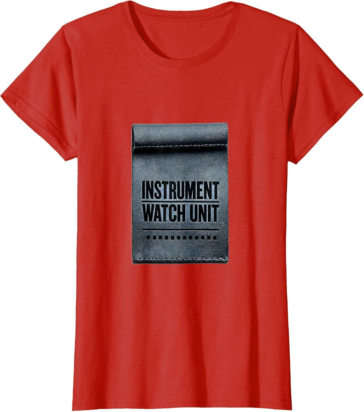 Women's Instrument Watch Unit Minimalist Surgical Tech Scrub Tech T-Shirt - Red