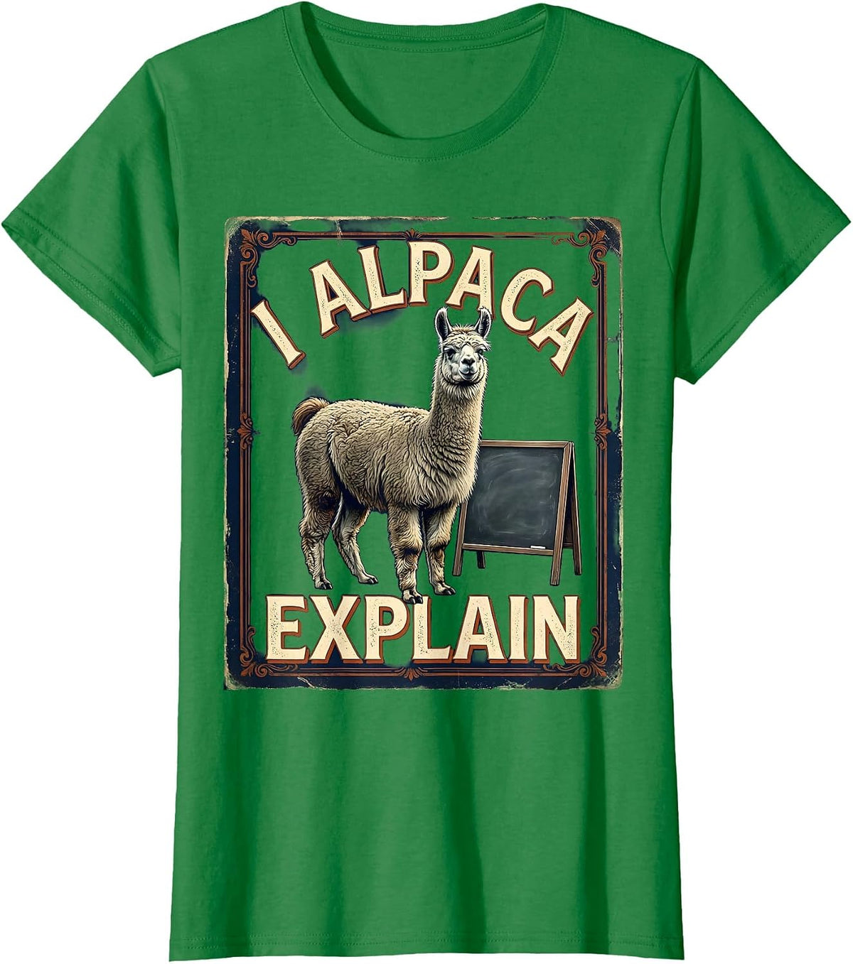 I Alpaca Explain Vintage Funny Llama Alpaca Lover Gift T-Shirt - Kelly Green