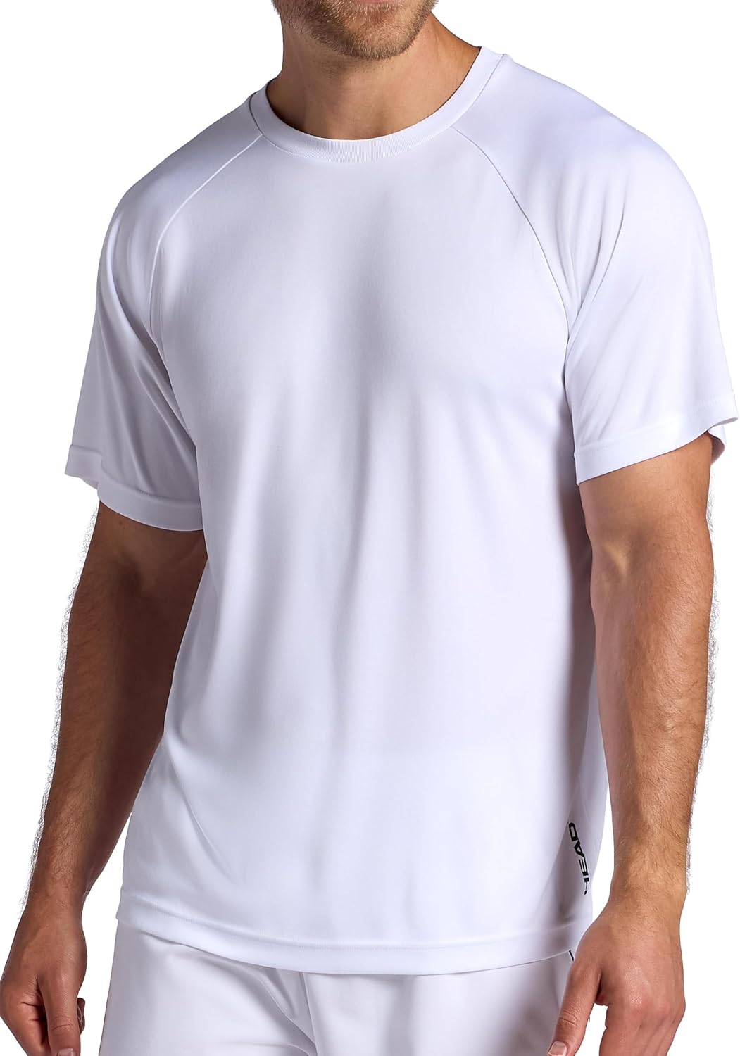 Head Men's Overgrip Short Sleeve Crewneck T-Shirt, Standard Fit, Stretch Lightweight Material - Stark White