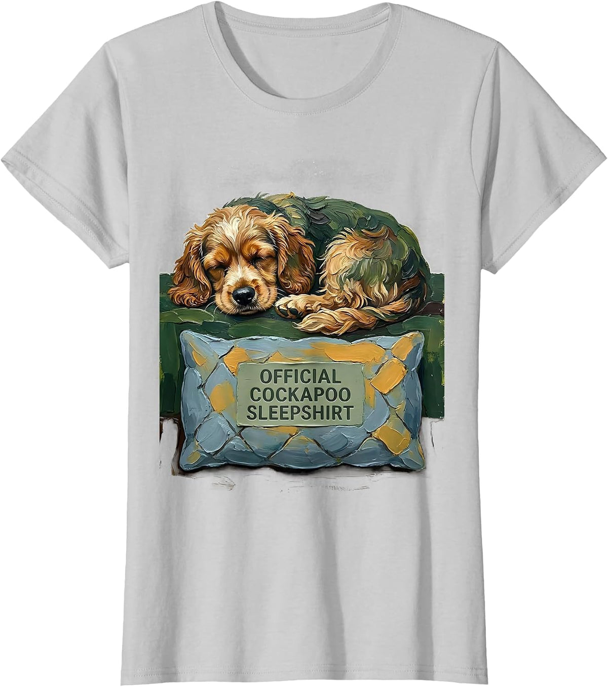 OFFICIAL COCKAPOO SLEEPSHIRT Cozy Dog Lover Gift T-Shirt - Silver Grey