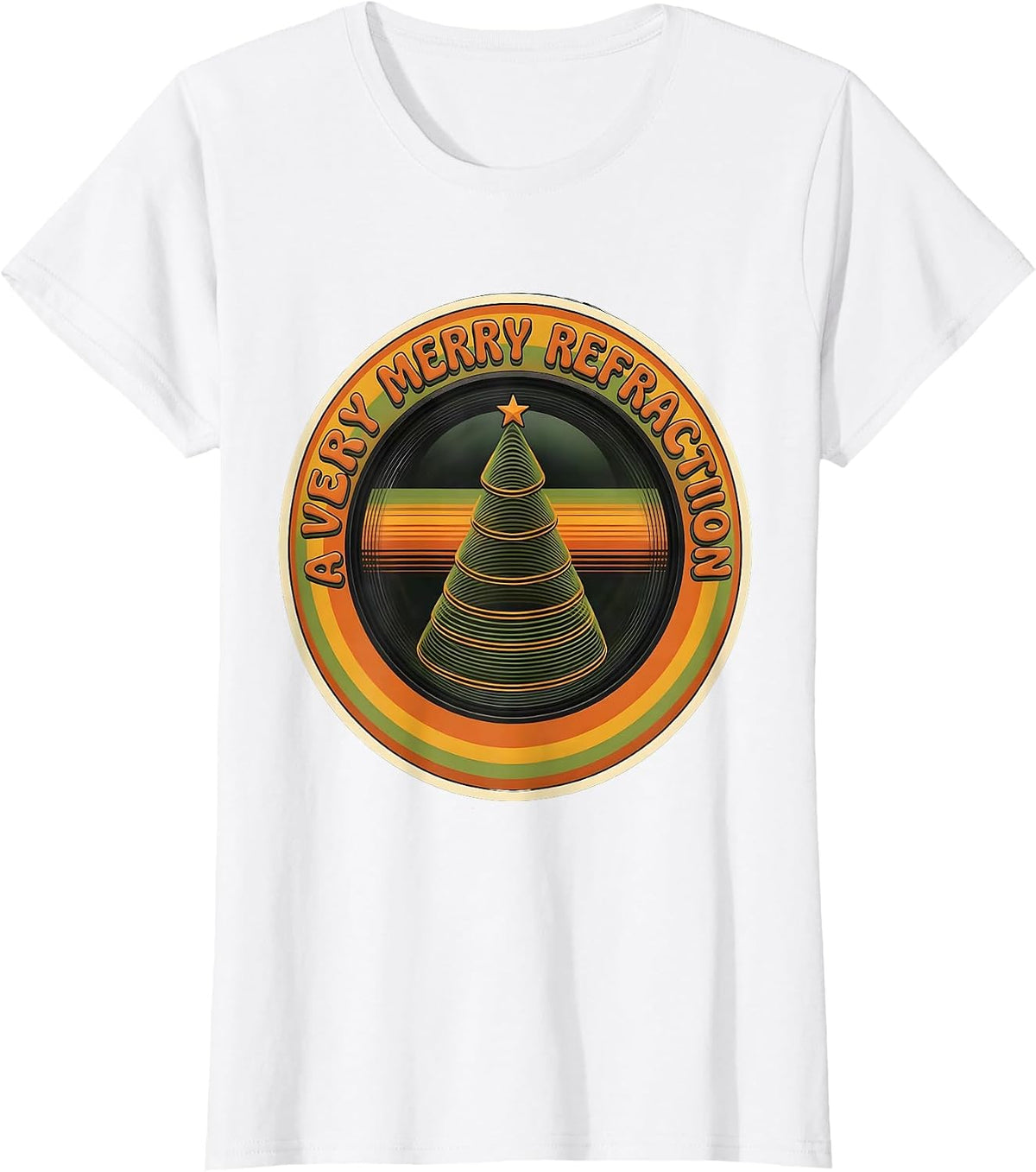 A Very Merry Refraction Retro Vintage Optometrist Christmas T-Shirt - White
