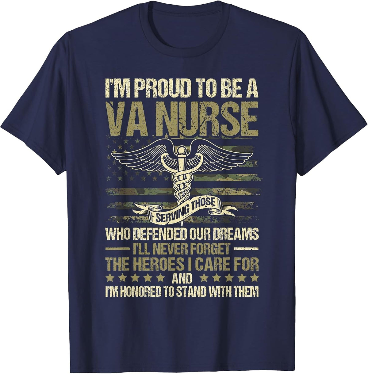 VA Nurse T-Shirt - Navy Blue