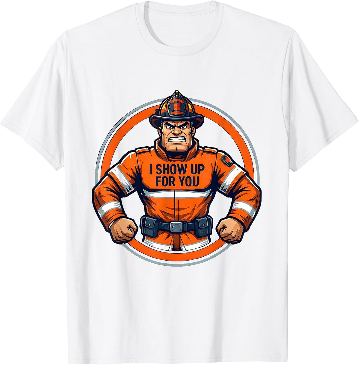 Men's I Show Up For You EMT Dedication Design T-Shirt - White