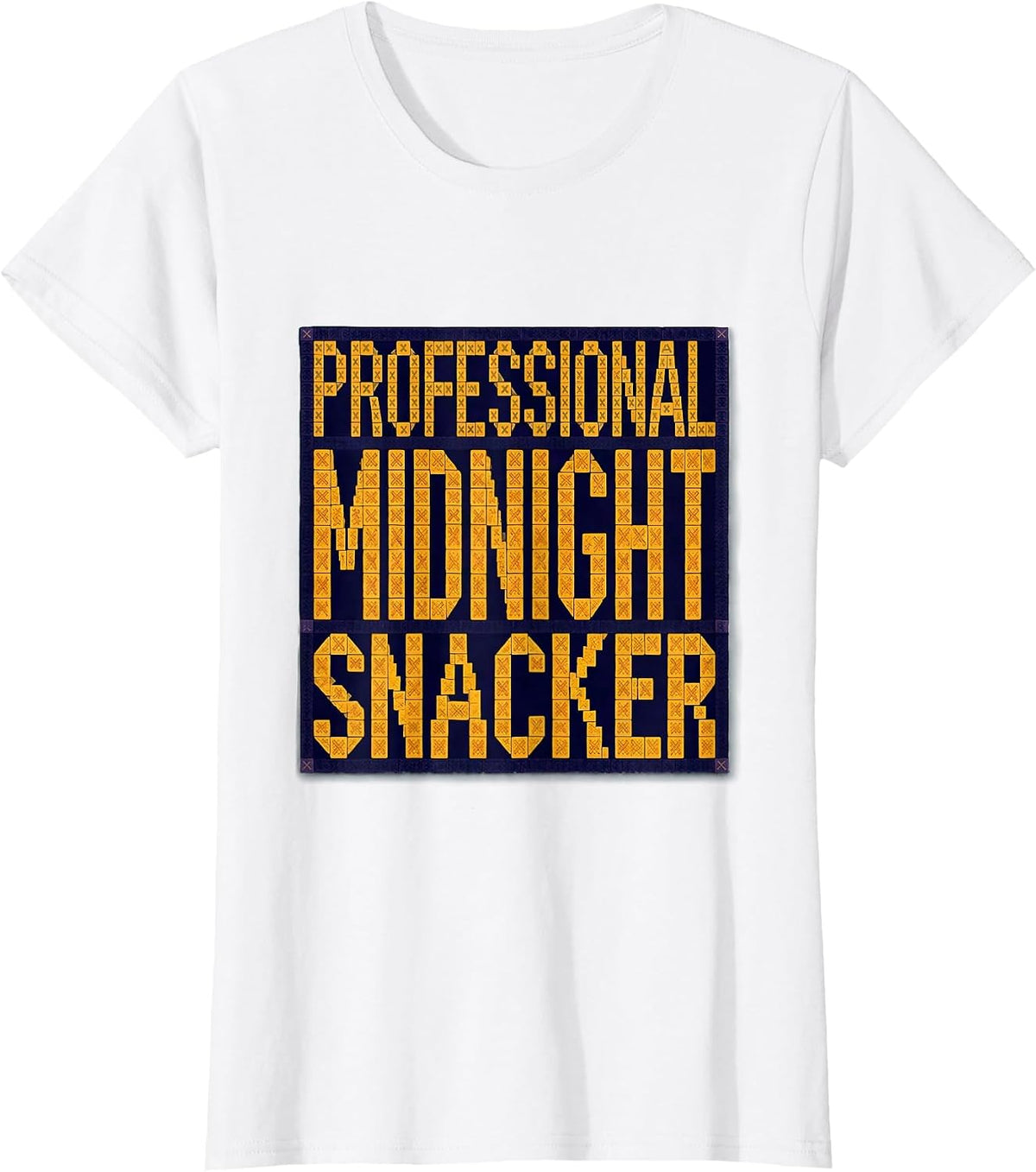 Professional Midnight Snacker Raccoon Design T-Shirt - White