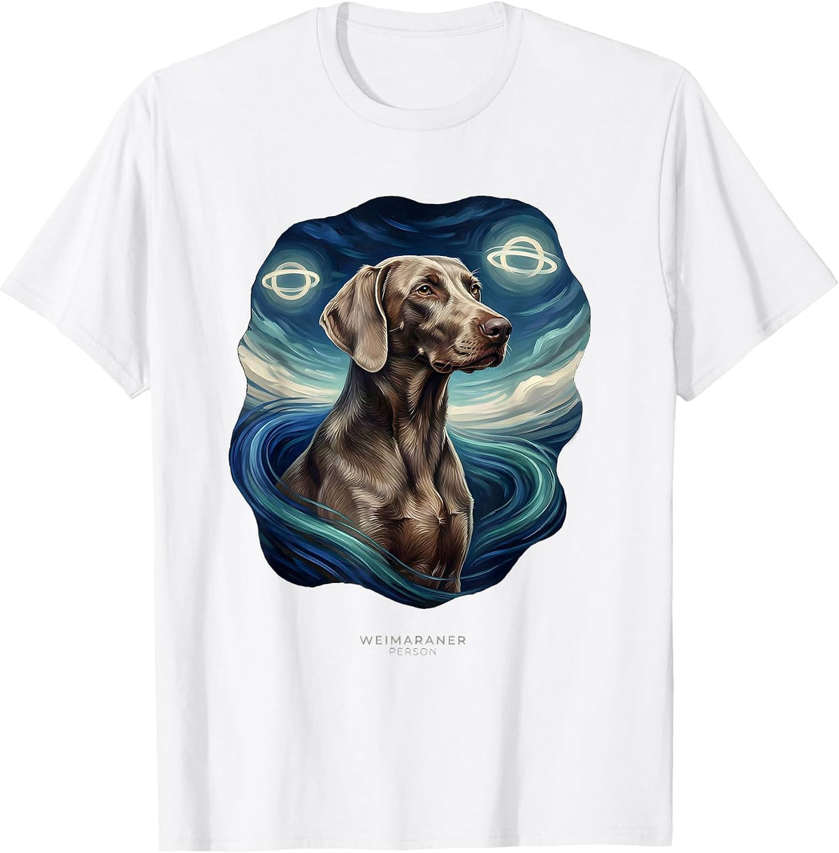 Men's Weimaraner Person Vintage Dog Breed Tribute Gift T-Shirt - White