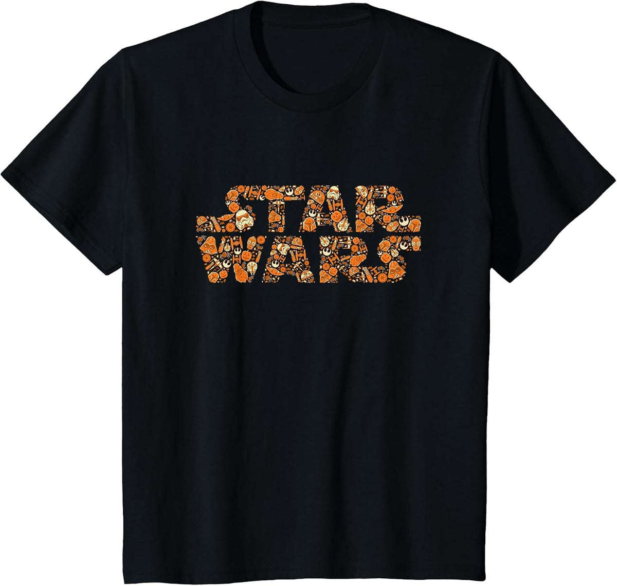 Star Wars Pumpkins in the Galaxy Halloween Logo T-Shirt - Black