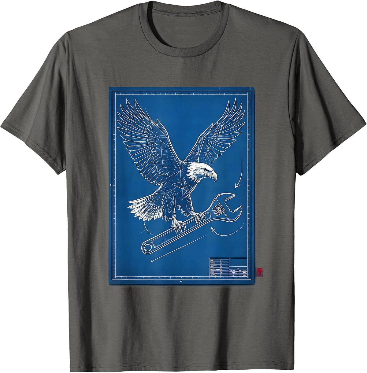 Valley Forge Automotive Eagle Crescent Wrench T-Shirt - Asphalt Grey
