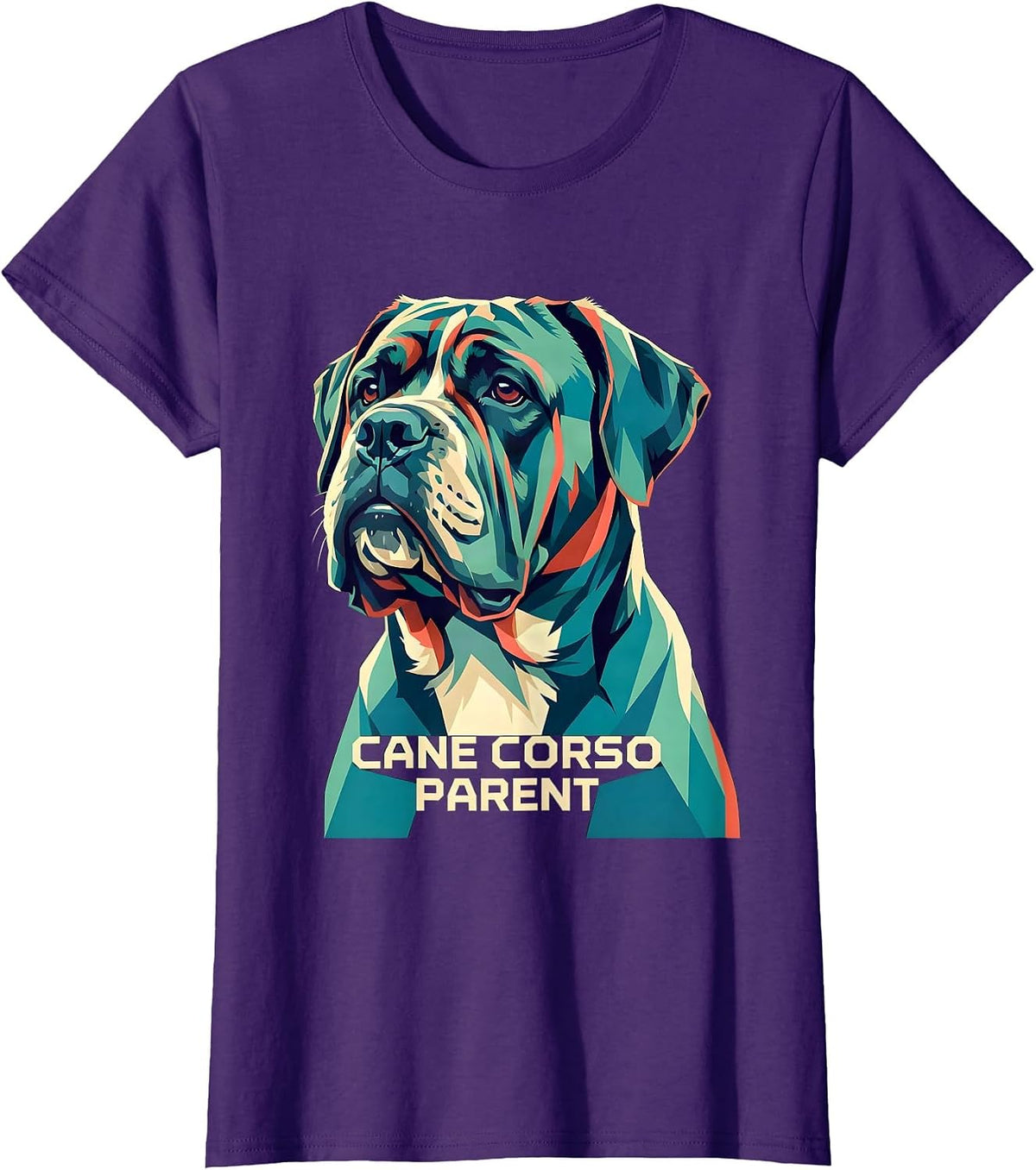 Women's Cane Corso Parent Dog Lover Italian Mastiff Everyday Wear T-Shirt - Purple