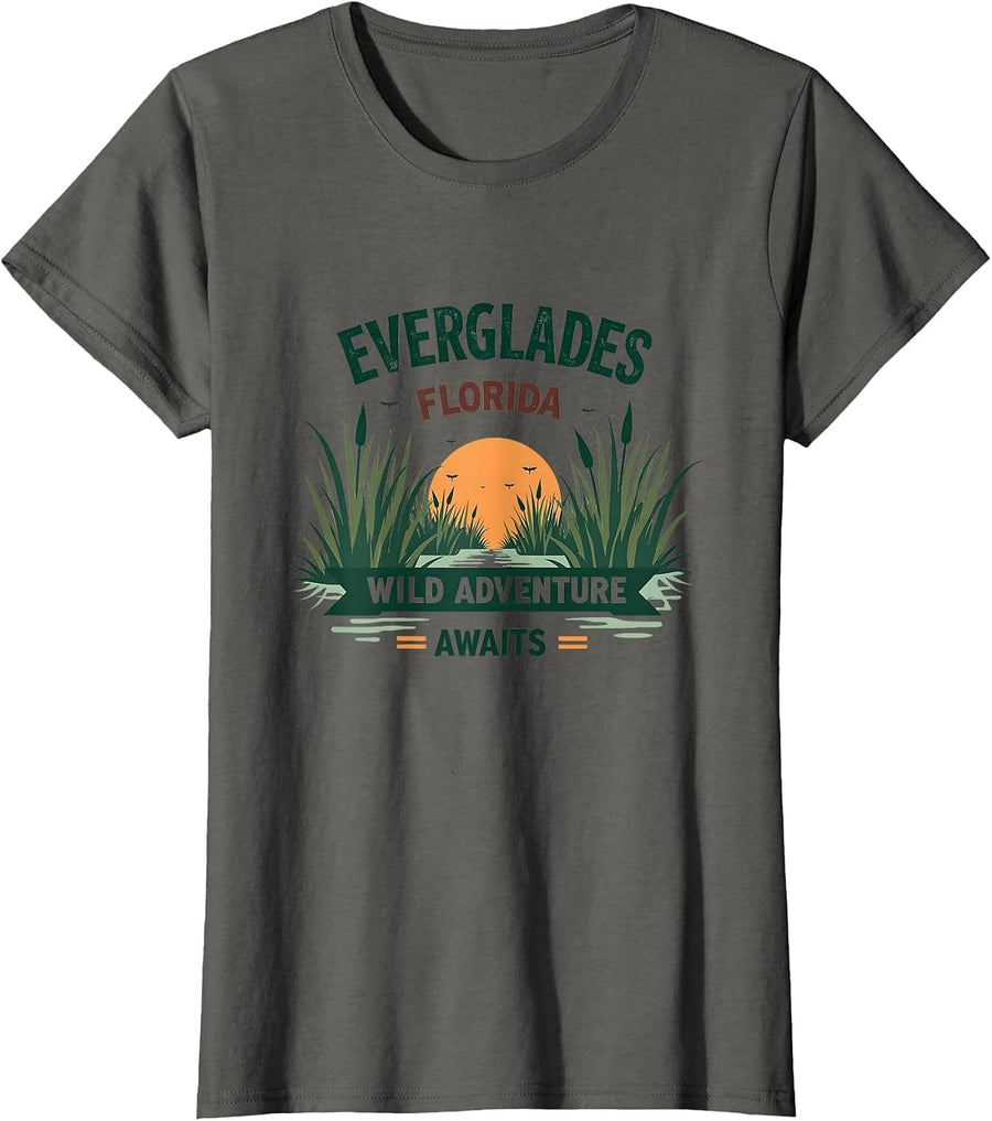 Mademark Florida T-Shirt - Asphalt Grey-everglades Wild