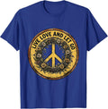 Live Love and Let Go Hippie Graphic Design T-Shirt - Royal Blue