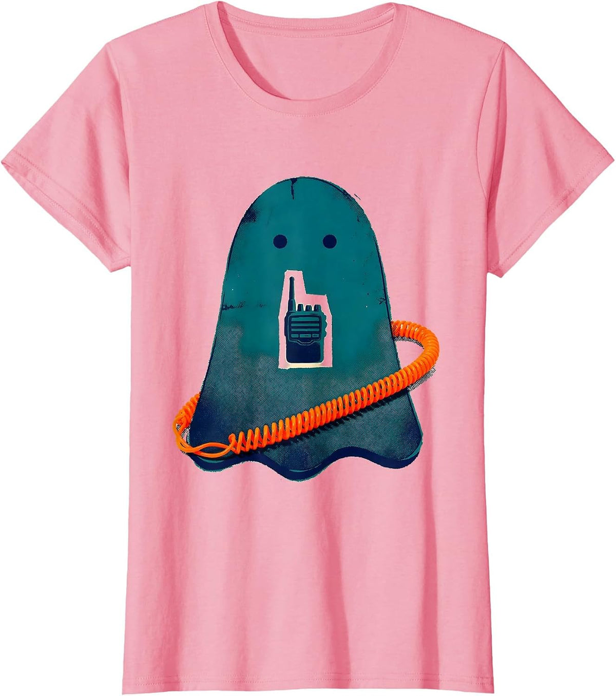 Women's Enlarged Ghost Para Normal Activities SPED Paraprofessional T-Shirt - Pink
