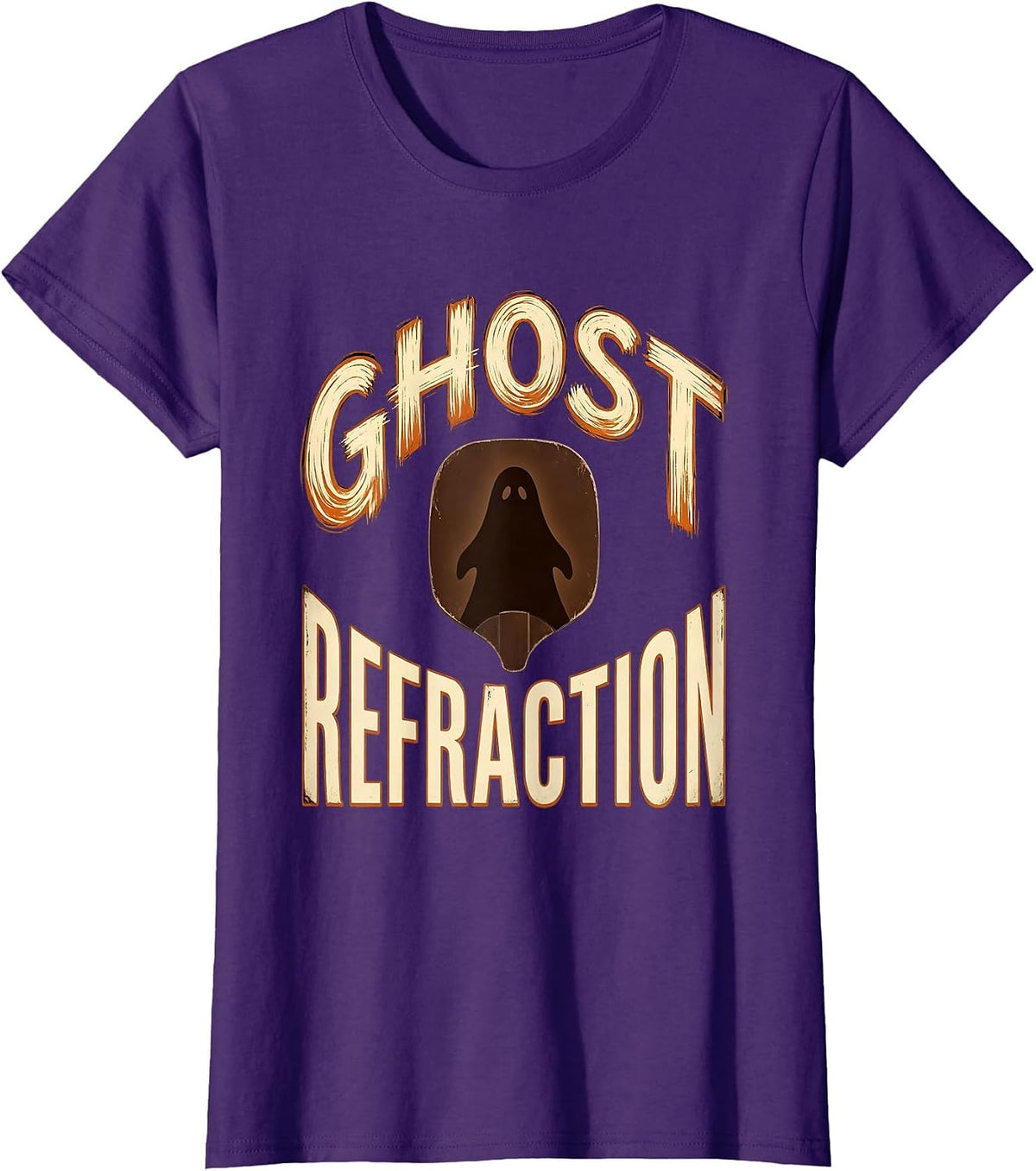 Women's Ghost Refraction Sign Painter Halloween Optometrist Eye T-Shirt - Purple