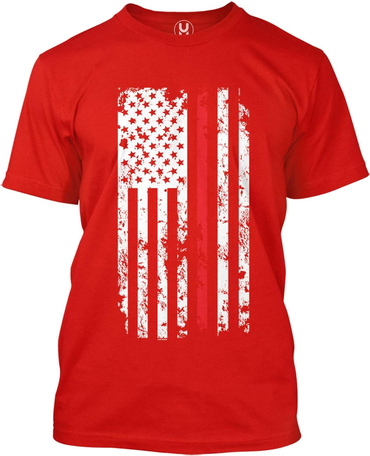 Red Line American Flag - Firefighter Support Men's T-Shirt - Red