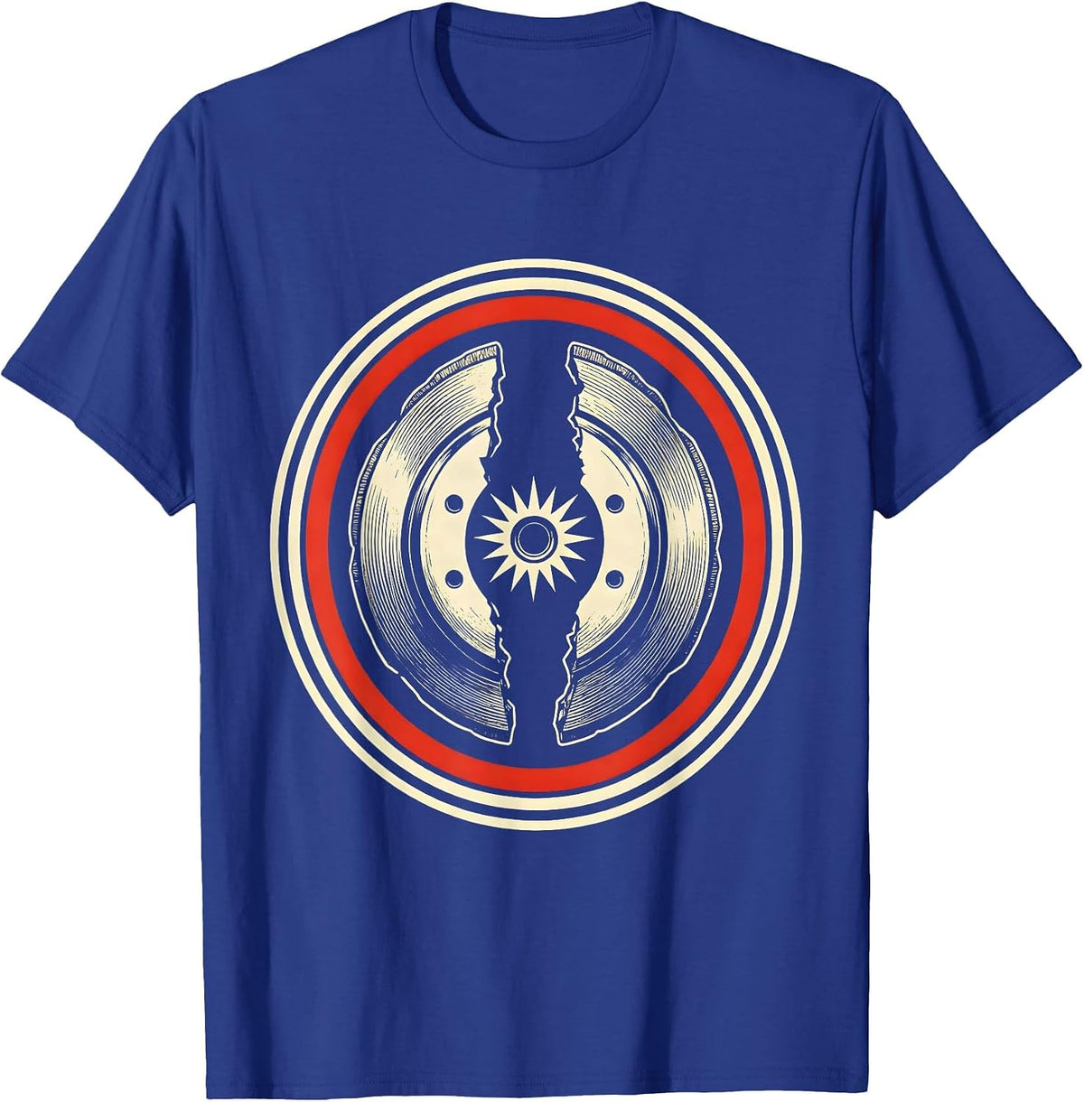 Men's Valley Forge Automotive Revolutionary Drum Brake Art T-Shirt - Royal Blue