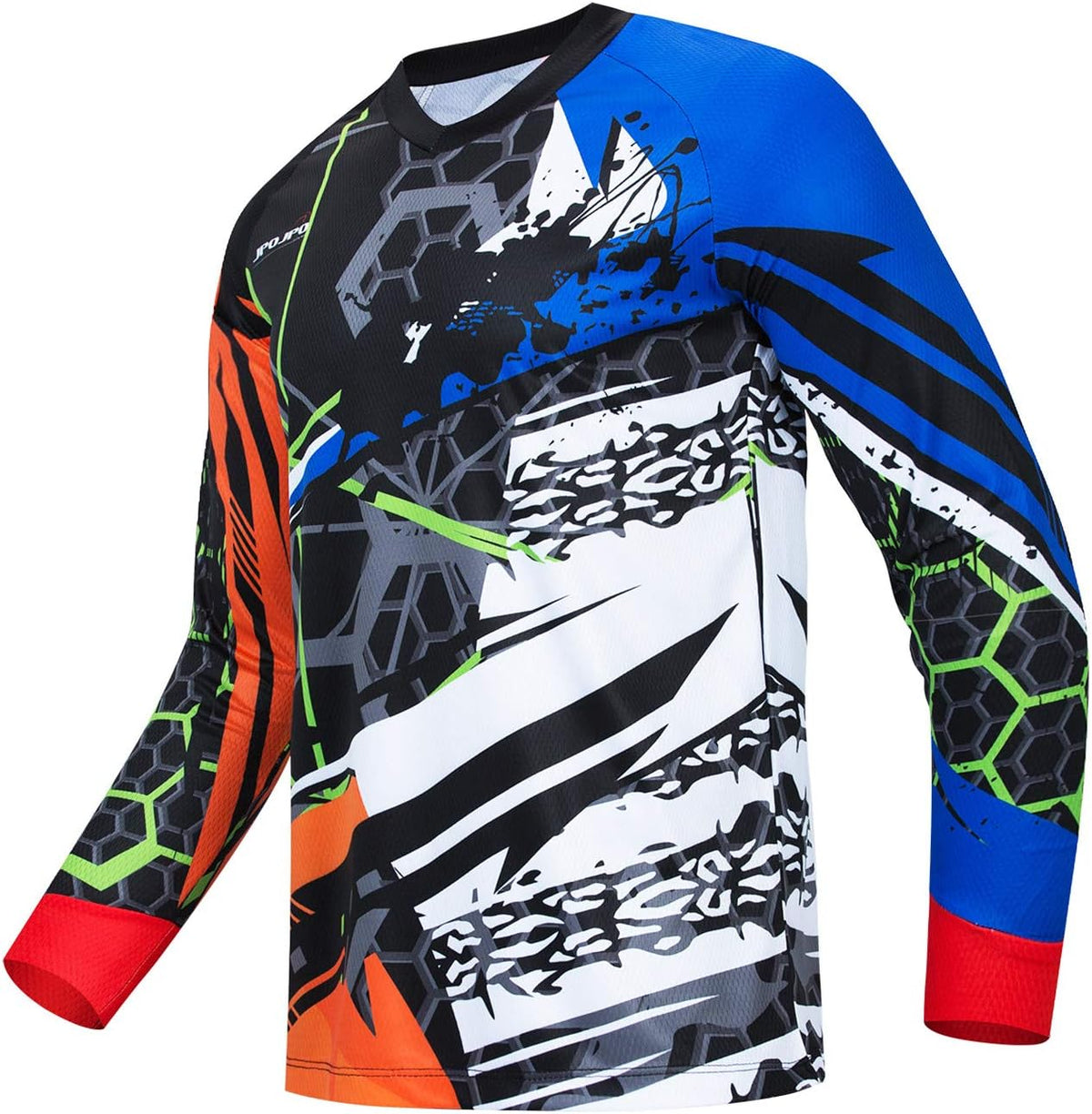 Weimostar Cycling Shirts Men's Mountain Bike Motocross Clothing Long Sleeve MTB T-Shirt - 27 Blue