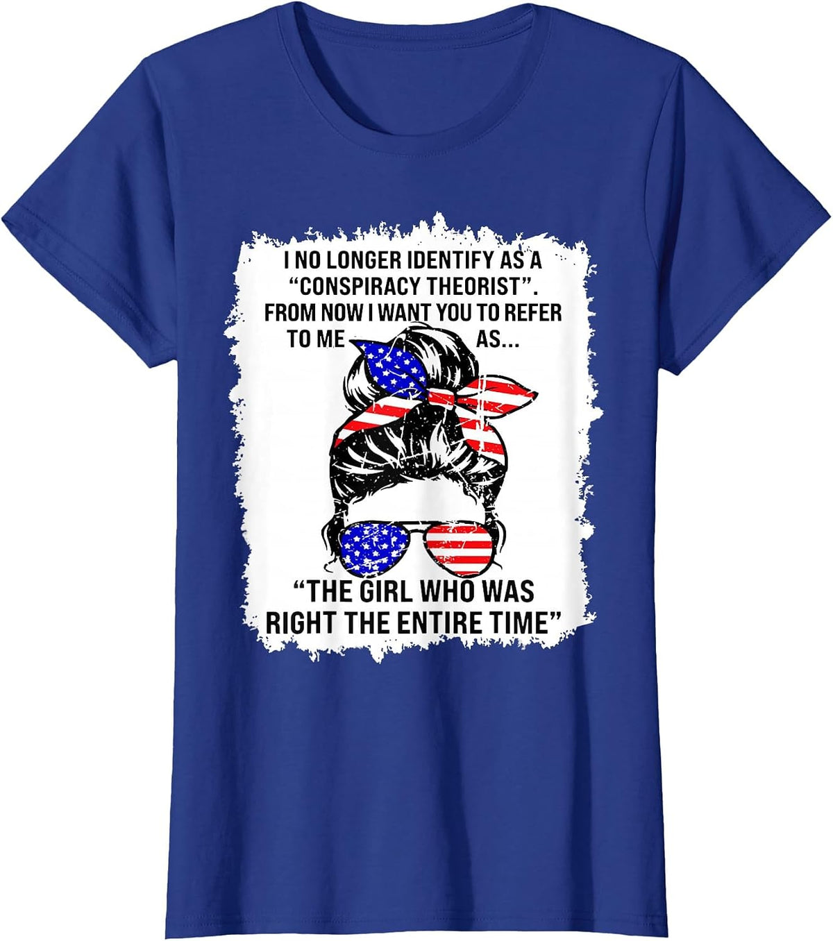 I No Longer Identify As A Conspiracy Theorist from Now I T-Shirt - Royal Blue