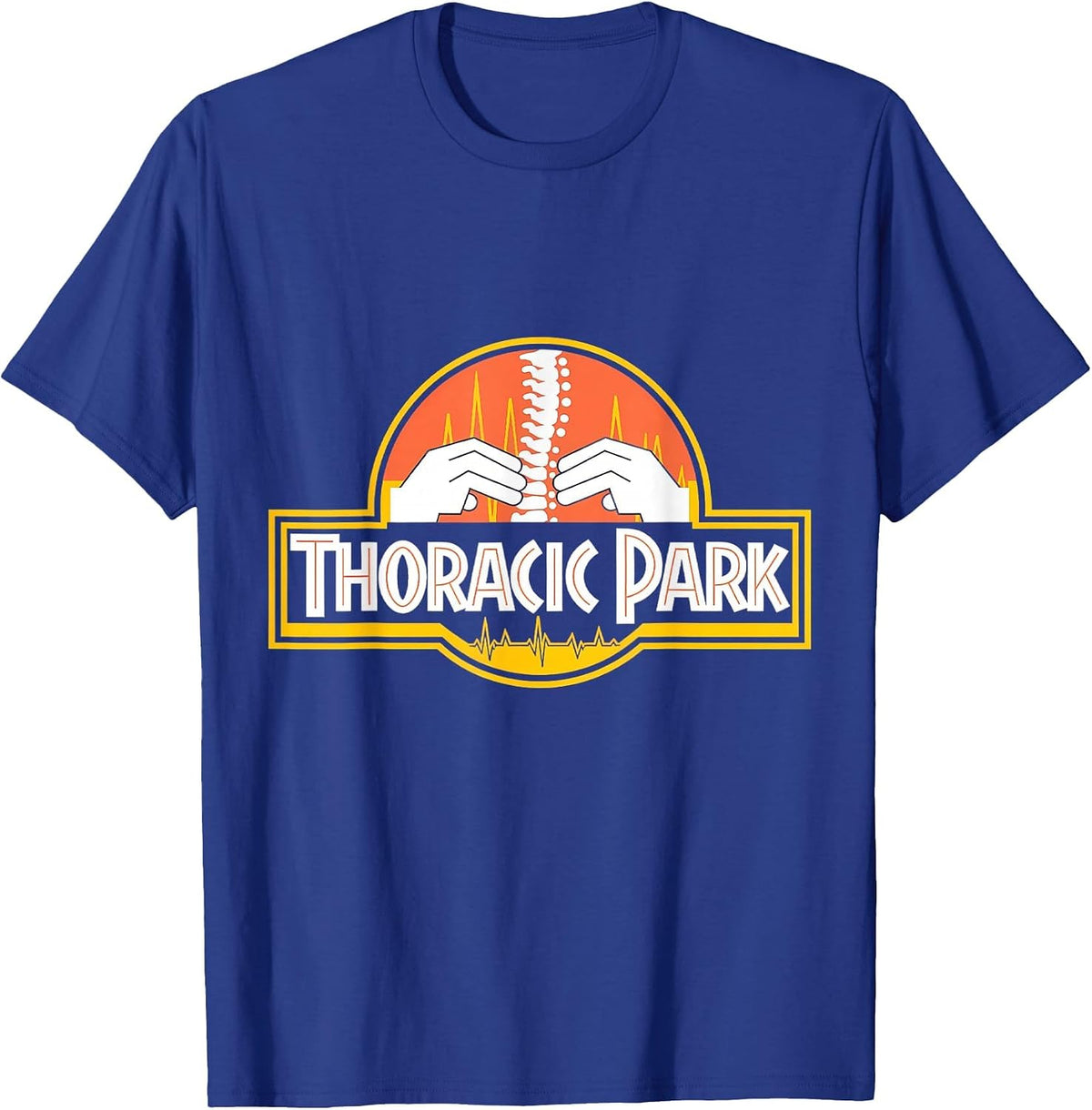 Thoracic Spine Park Chiropractor Orthopedist T-Shirt - Royal Blue