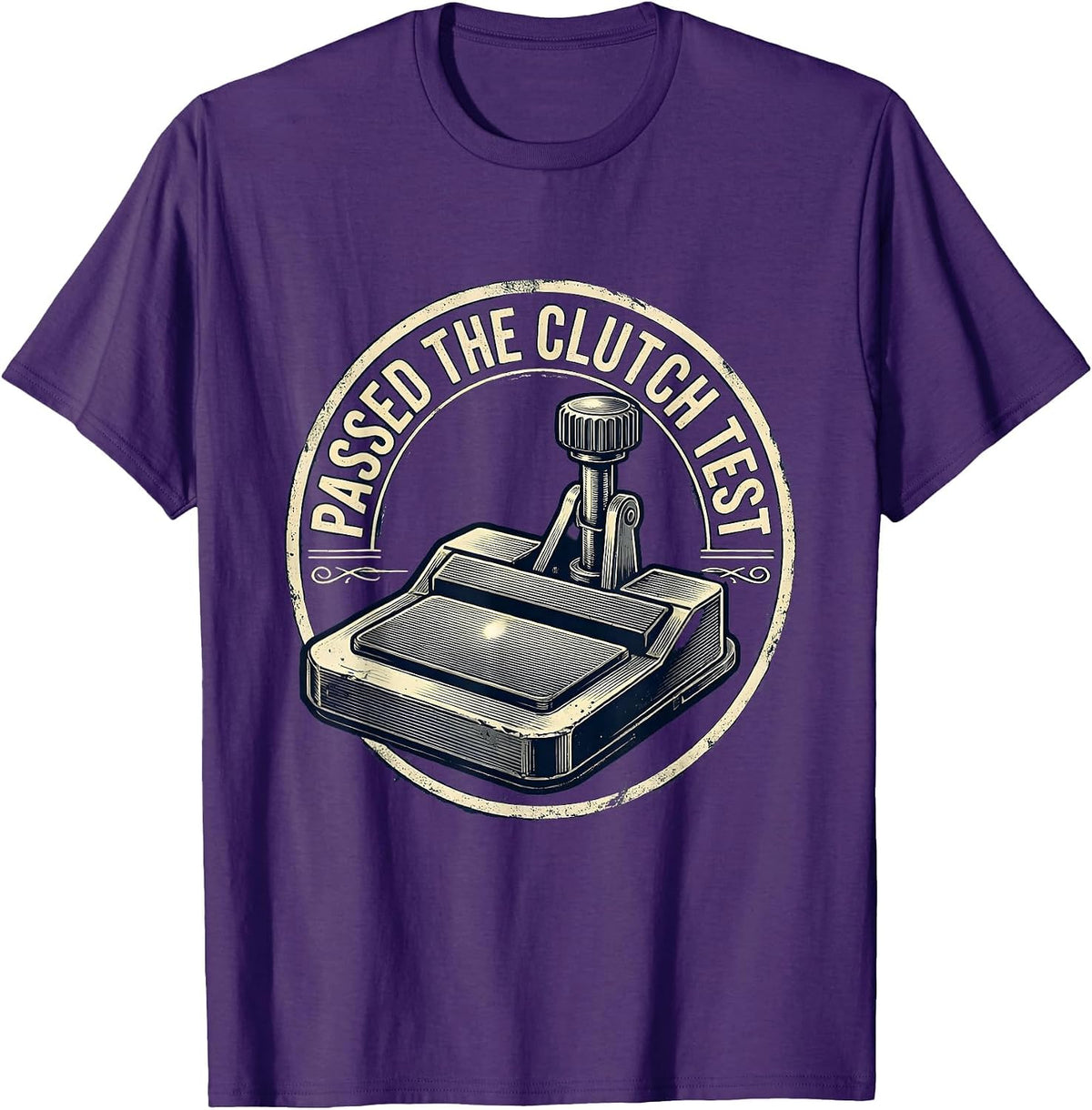 Passed The Clutch Test Vintage Manual Transmission Car Guy T-Shirt - Purple