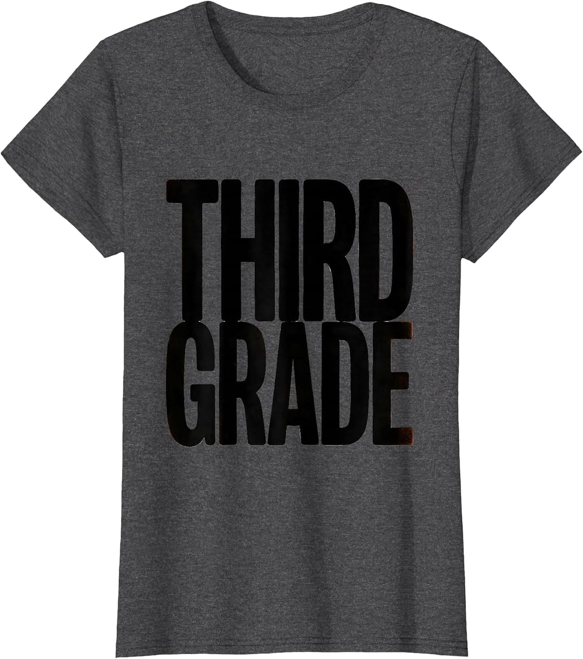 Women's Third Grade Wildflower Back To School Teacher Gift T-Shirt - Dark Heather Grey