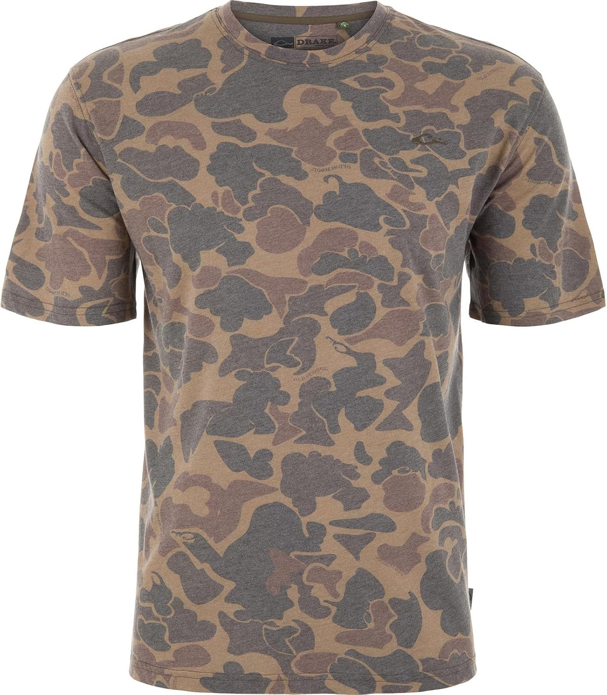Drake Waterfowl Men's Head Tri-Blend Crew Short Sleeve T-Shirt - Old School