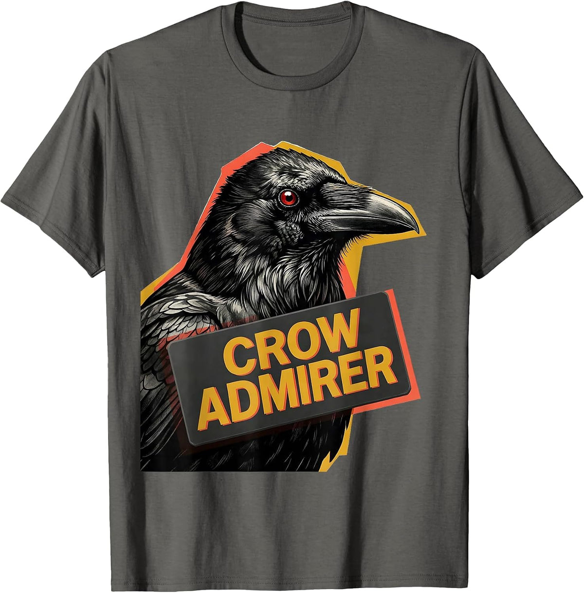 Men's Crow Admirer Gothic Crow Fan Bird Enthusiast Dark Humor T-Shirt - Asphalt Grey