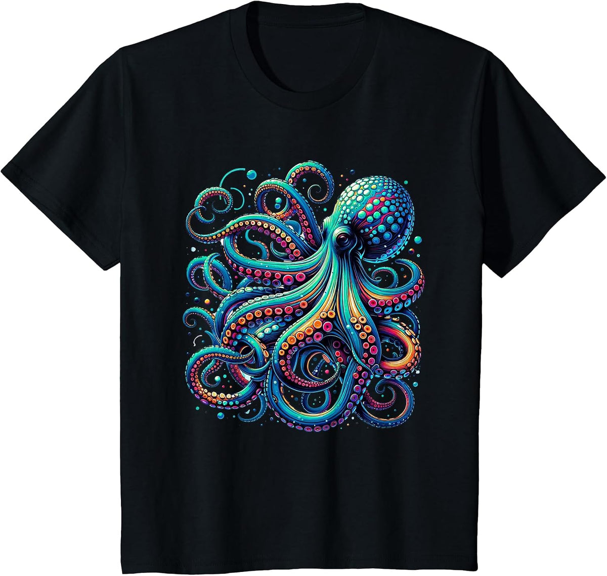 Octopus Kraken Sea Creature Ocean Marine Animal T-Shirt - Black
