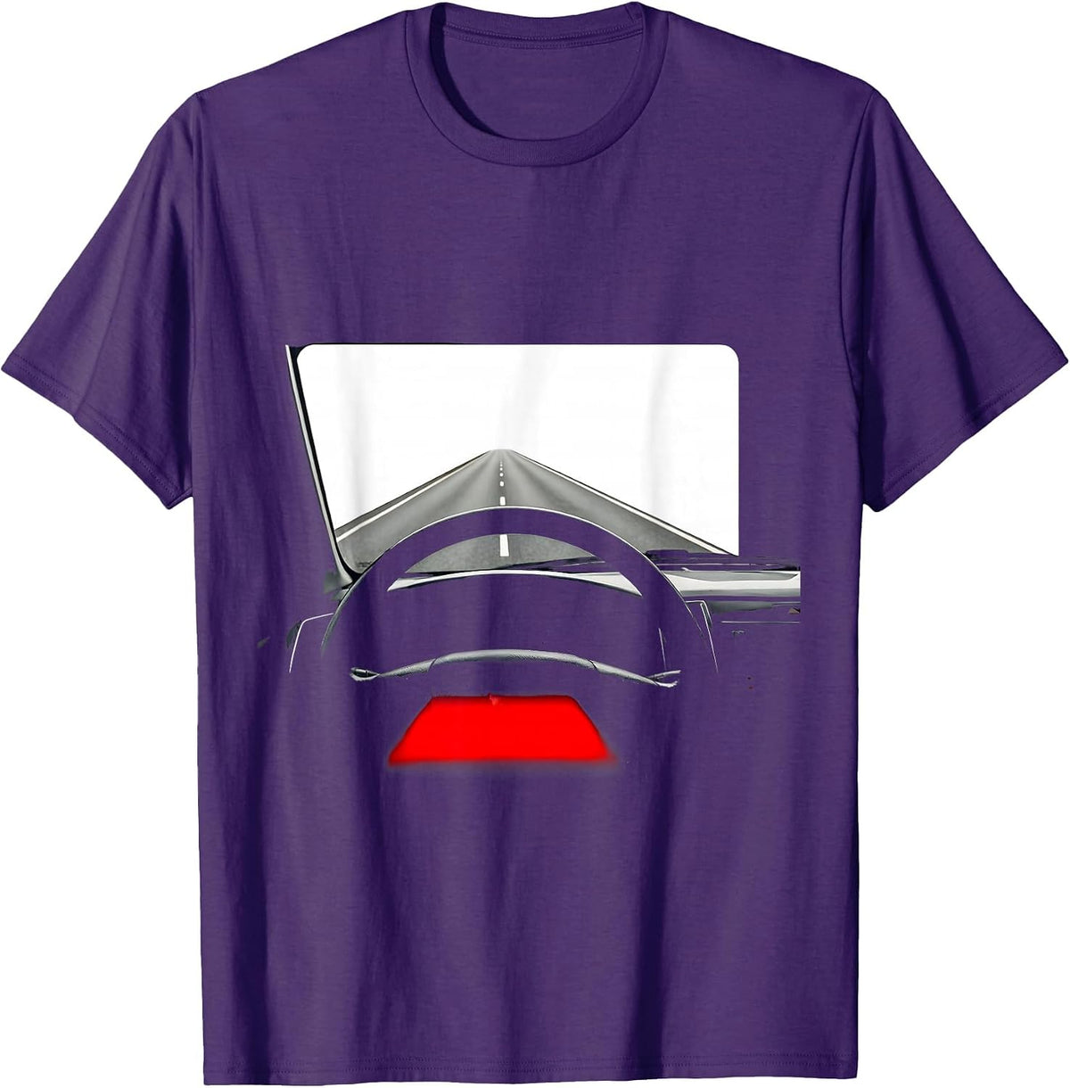 Men's EMT Ambulance Night Drive Graphic Tee T-Shirt - Purple