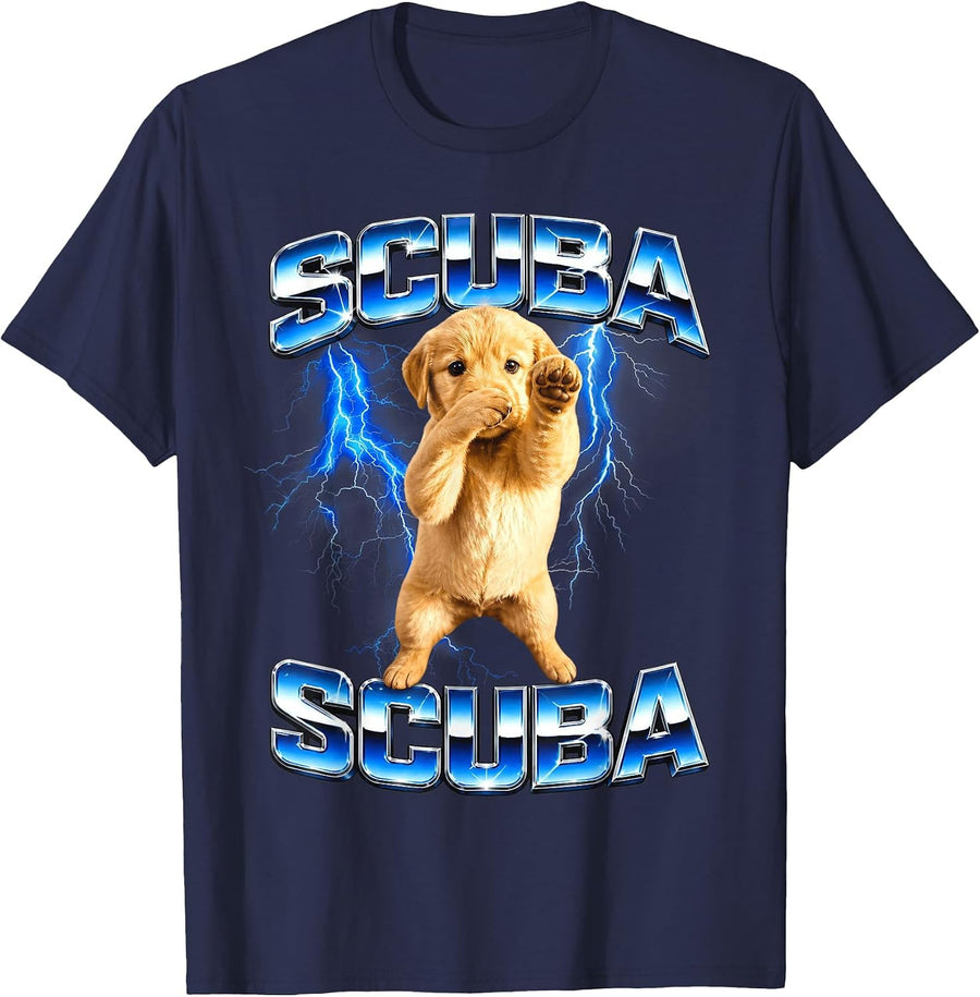 Scuba Dance Meme T-Shirt - Navy Blue