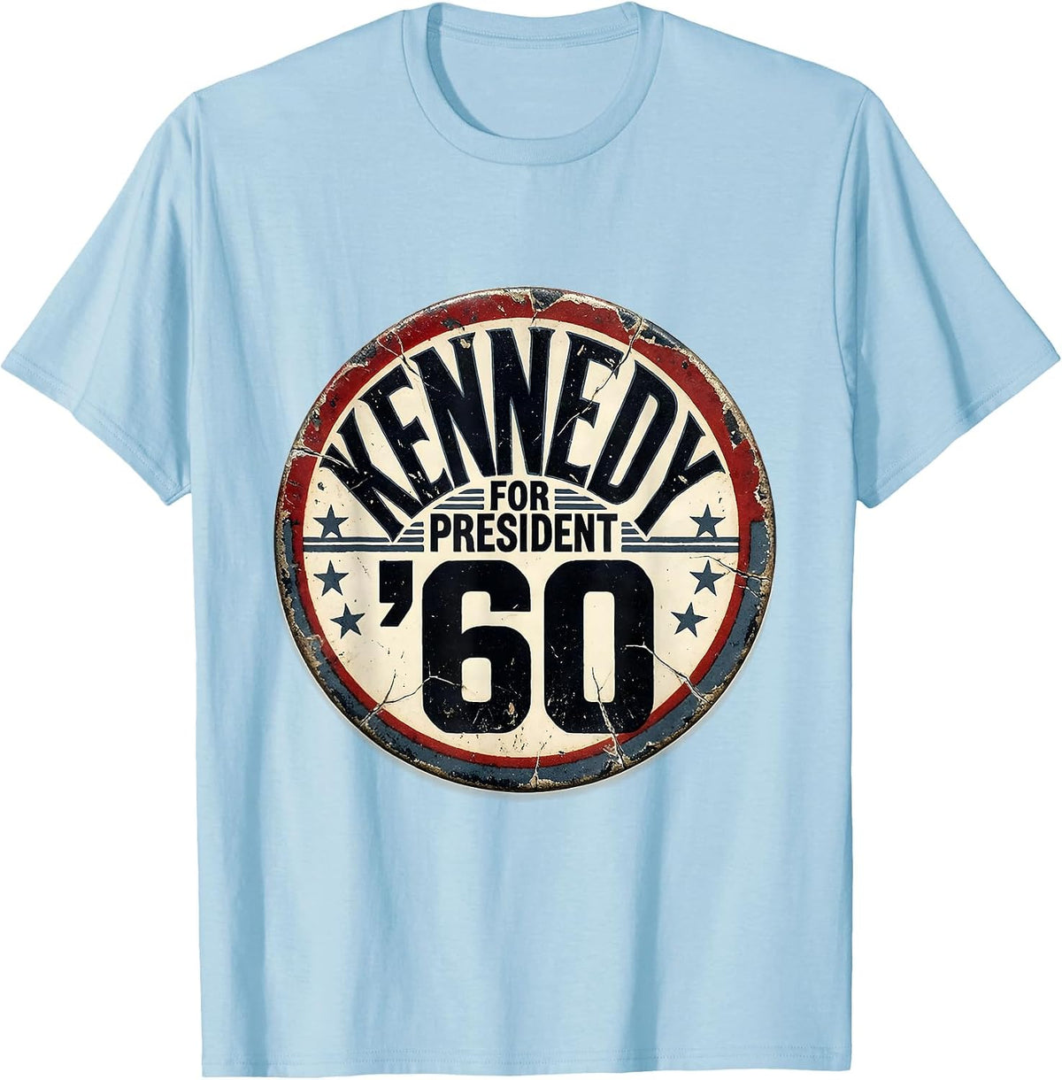Men's Kennedy for President '60 Distressed Political History T-Shirt - Baby Blue