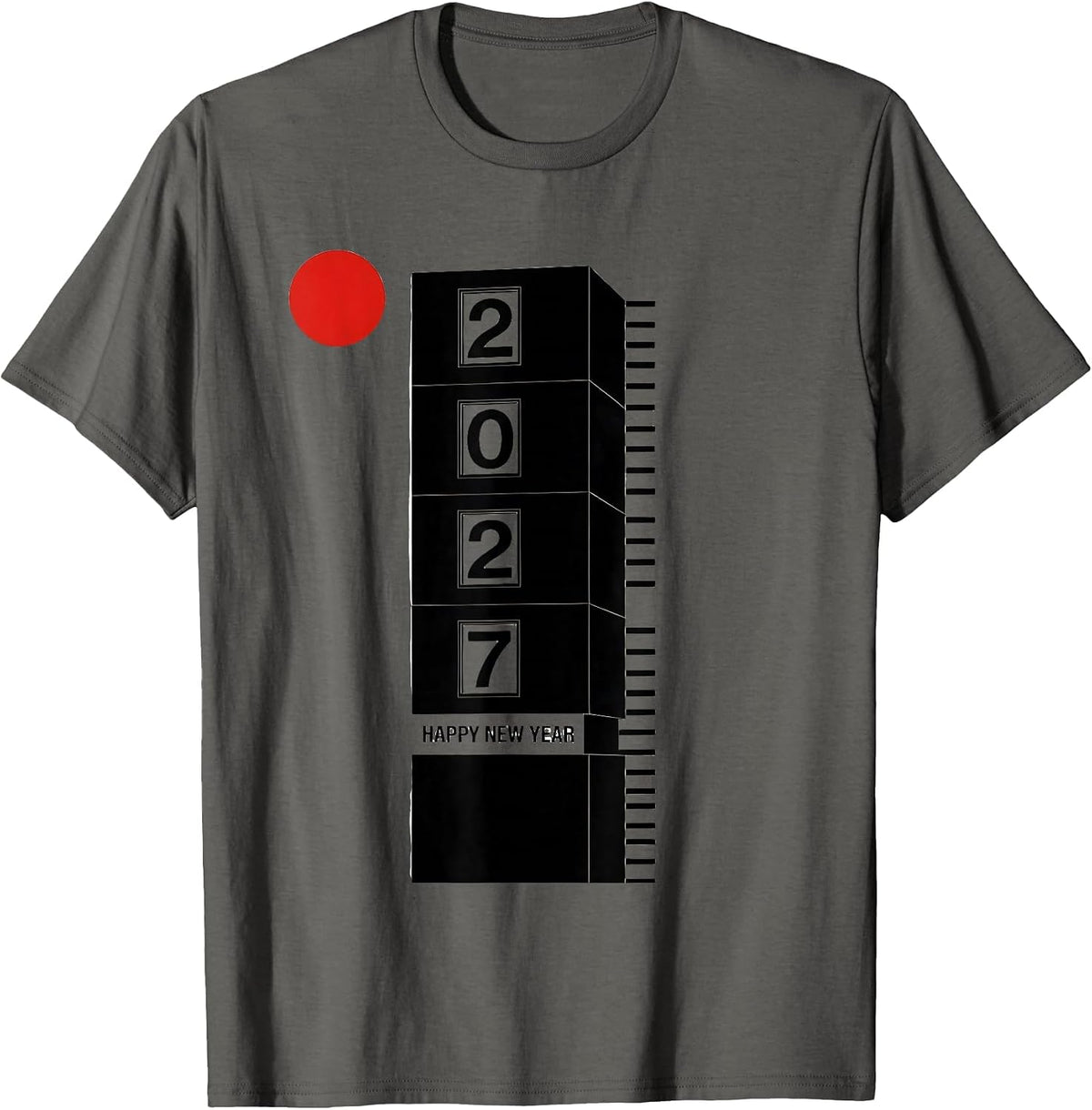 Men's Happy New Year 2027 Swiss International Family Party T-Shirt - Asphalt Grey