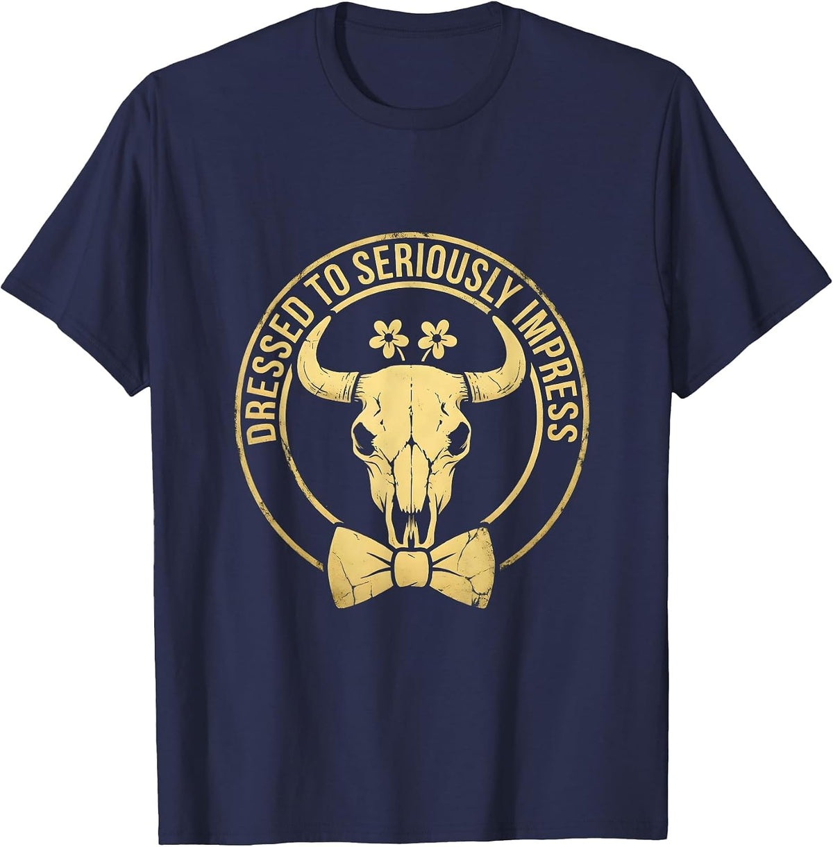 Dressed to Seriously Impress Tuxedo Design T-Shirt - Navy Blue