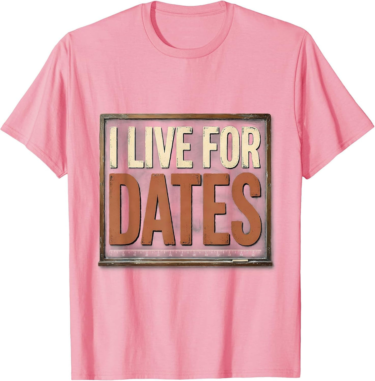 Men's I Live For Dates Vintage Funny History Teacher Back T-Shirt - Pink