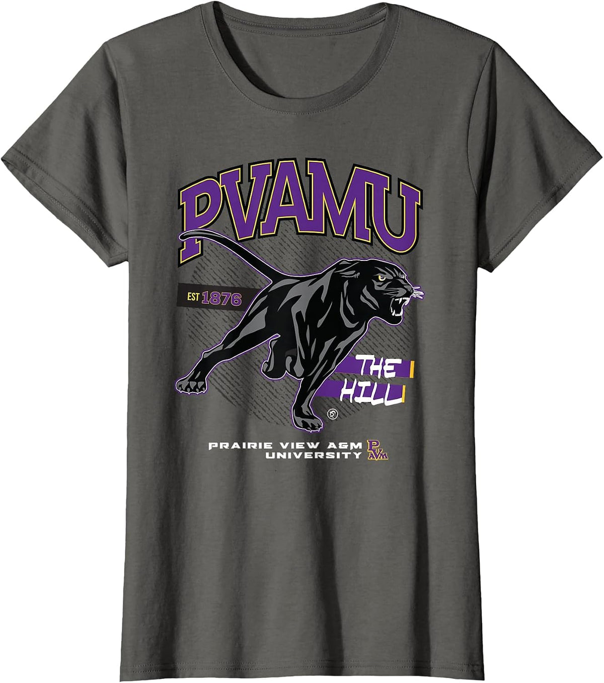 Prairie View A&M University - HBCU - The Hill - PVAMU T-Shirt - Asphalt Grey