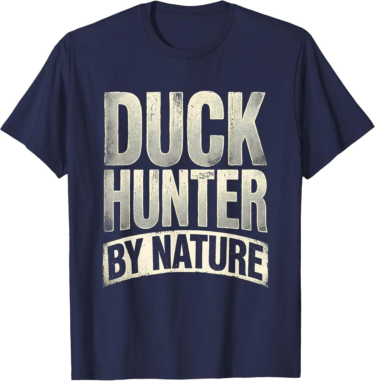 Duck Camo Duck Hunter By Nature Design T-Shirt - Navy Blue